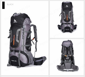 Climbing Outdoor Bags 80L Nylon External Frame Hiking Backpacks
