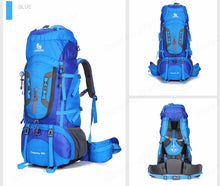 Load image into Gallery viewer, Climbing Outdoor Bags 80L Nylon External Frame Hiking Backpacks