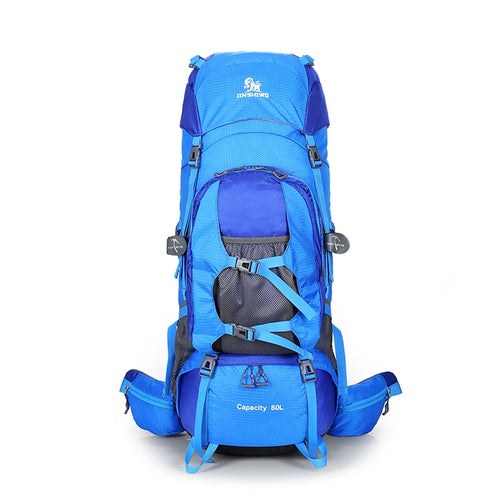 80L Nylon Outdoor Bags Camping Hiking Backpack